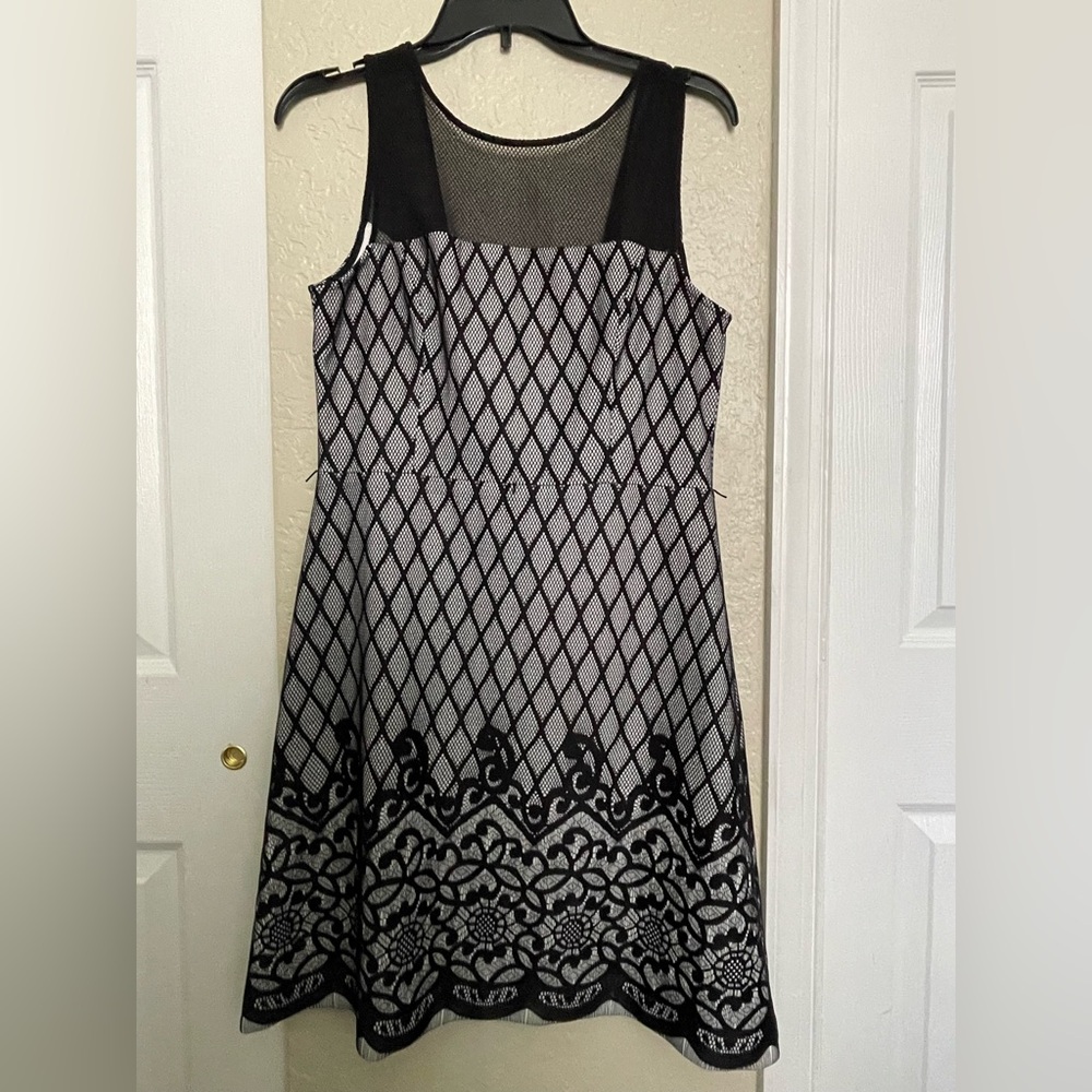 Black and white party dress